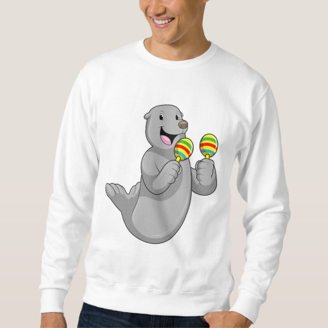 Sudadera Sellar como músico con Maracas (Anverso)