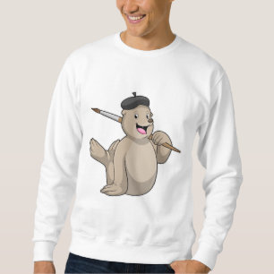 Sudadera Sellar como pintador con pincel de pintura
