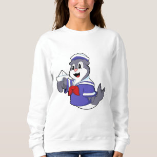Sudadera Sello como marinero con barco