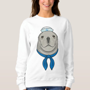 Sudadera Sello como marinero con gorra de marinero