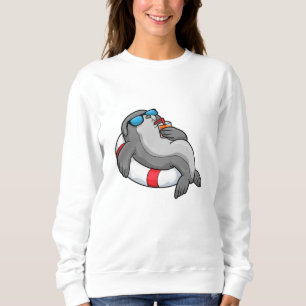 Sudadera Sello con anillo de natación y bebida