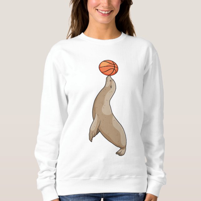 Sudadera Sello con baloncesto (Anverso)
