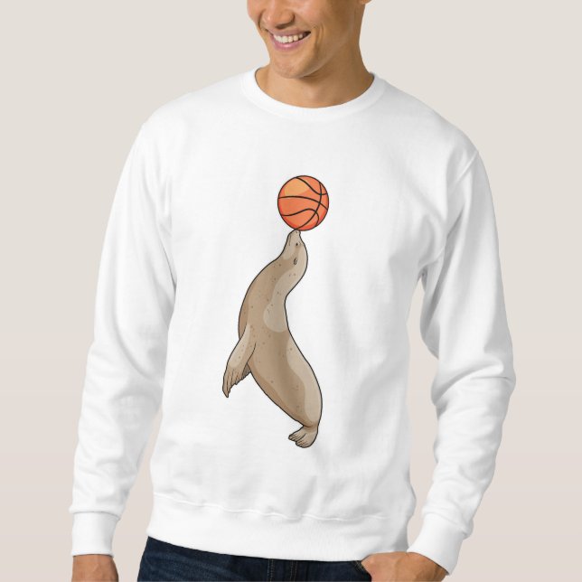 Sudadera Sello con baloncesto (Anverso)