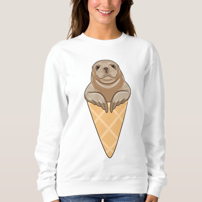 Sudadera Sello con crema de helado (Anverso)