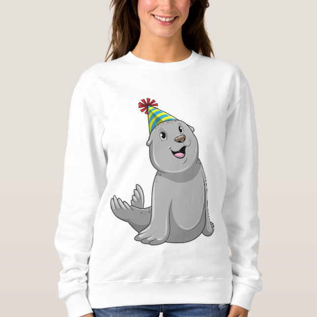 Sudadera Sello con Fiesta gorra Fiesta (Anverso)