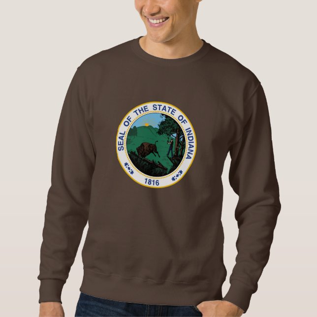 Sudadera Sello de Indiana, sello de Estado americano (Anverso)
