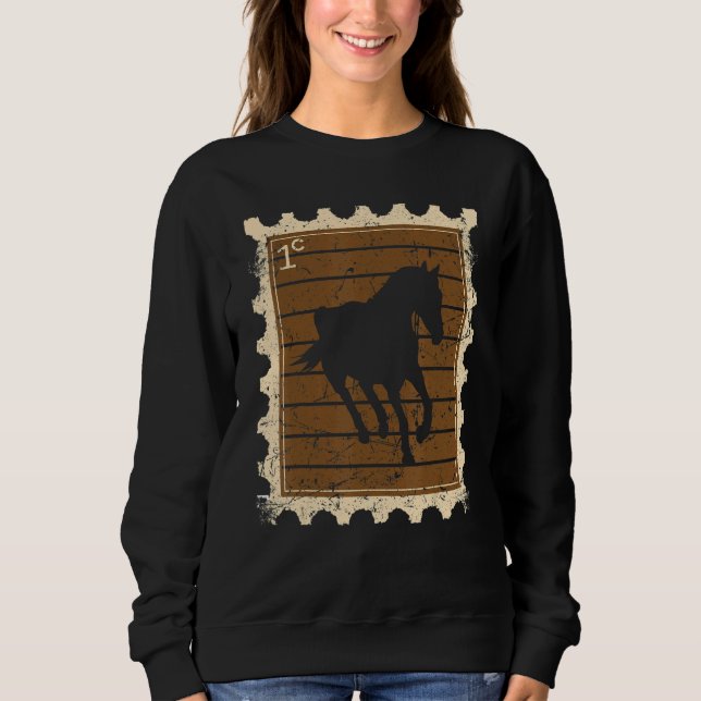 Sudadera Sello Postal Con Un Caballo 3 (Anverso)