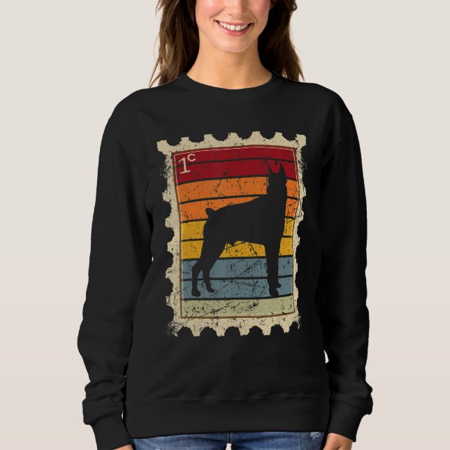 Sudadera Sello Postal Con Un Dobermann Atardecer 1 (Anverso)