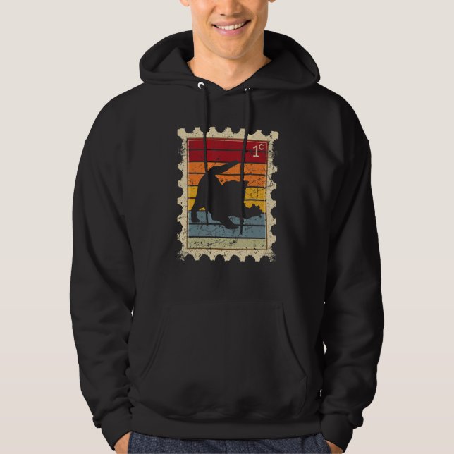 Sudadera Sello Postal Con Un Gatito De Atardecer (Anverso)