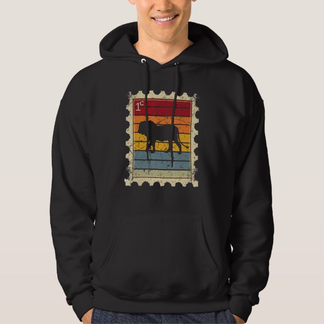Sudadera Sello Postal Con Un León Al Atardecer (Anverso)