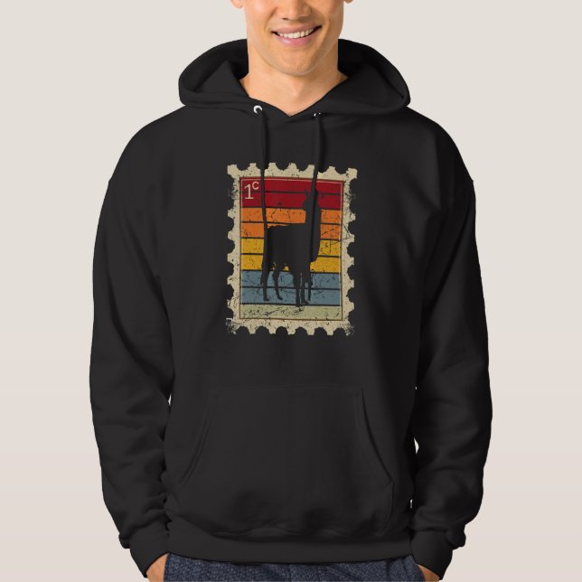 Sudadera Sello Postal Con Un Llama Atardecer (Anverso)