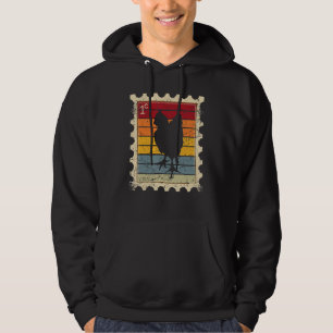 Sudadera Sello Postal Con Un Pollo Atardecer