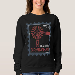 Sudadera Sello postal con una antigua turbina eólica en Bir
