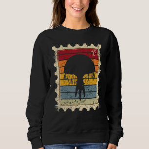 Sudadera Sello Postal Con Una Medusa De Puesta De Sol