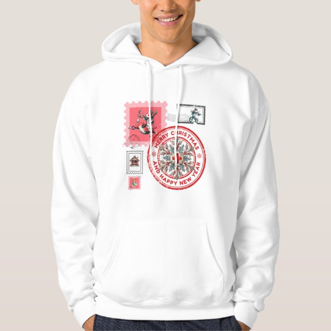 Sudadera Sellos de Navidad con tema médico y clipar navideñ (Anverso)