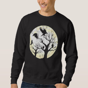 Sudadera Selva Animal Gótica Ave Raven Creepy Moon Nocturno