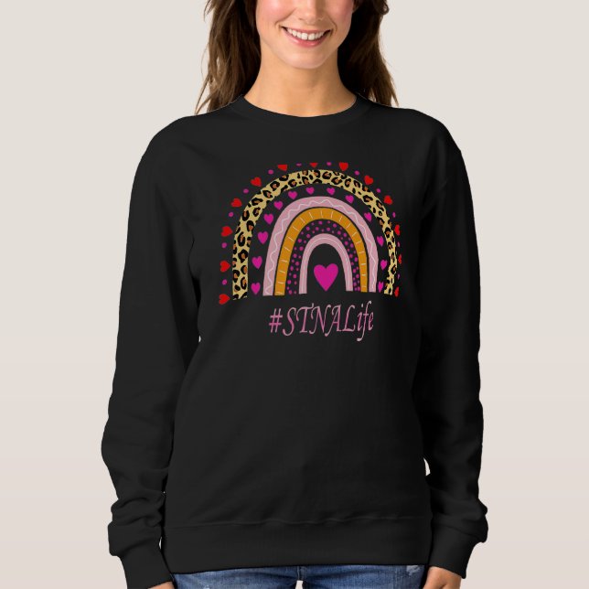 Sudadera Semana de la enfermera arcoiris del leopardo de la (Anverso)