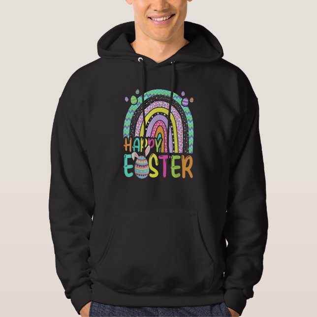 Sudadera Semana Santa Conejo Arcoiris Conejo de Pascua Huev (Anverso)