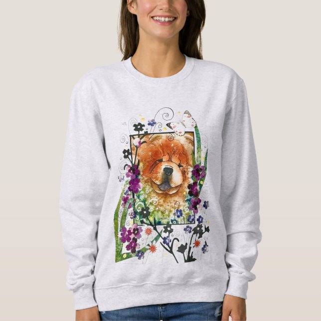 Sudadera SEMILLAS DE CAMBIO  chow rojo  (Anverso)