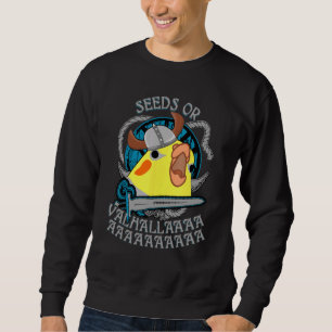 Sudadera Semillas O Valhalla Birb Meme Viking Cockatiel Par