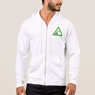 Sudadera Señal de advertencia de cruce de robot