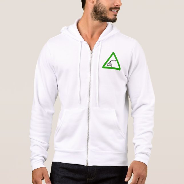 Sudadera Señal de advertencia de cruce de robot (Anverso)