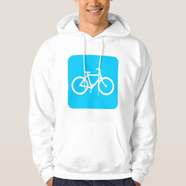 Sudadera Señal de Bicicleta - Azul Cielo (Anverso)
