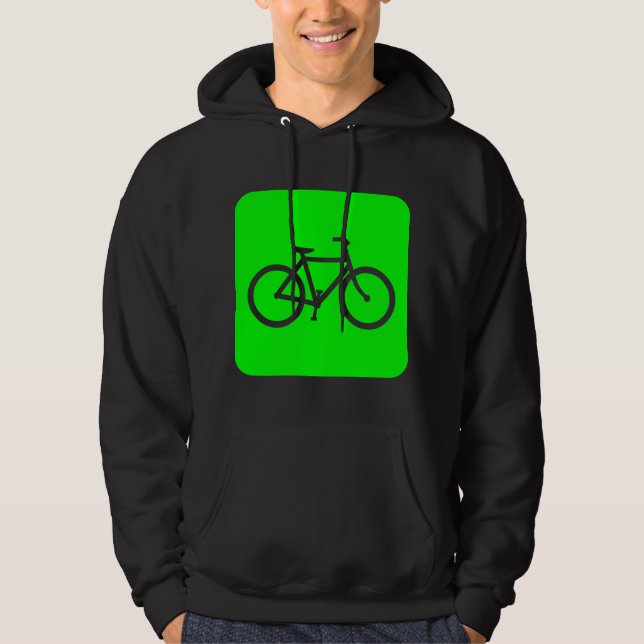 Sudadera Señal de Bicicleta - Verde (Anverso)