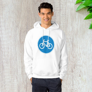 Sudadera Señal de Carril de Bicicleta Azul Símbolo de Cicli