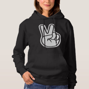 Sudadera Señal de mano de paz con los dedos Señal de dedos