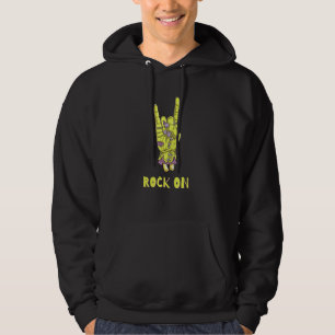 Sudadera señal de mano de rock de zombie de Halloween