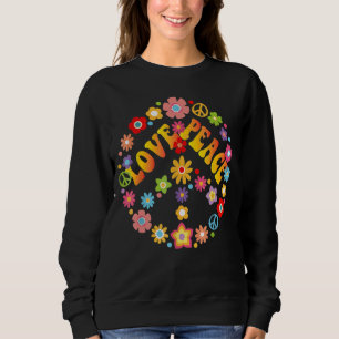 Sudadera SEÑAL DE PAZ AMO el disfraz hippie de los años 60