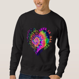 Sudadera Señal de paz amor 60s 70s tie dye disfraz de hipp