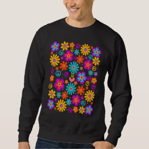 Sudadera Señal de Paz Amor Disfraz Hippie Tie Dye 60s 70s