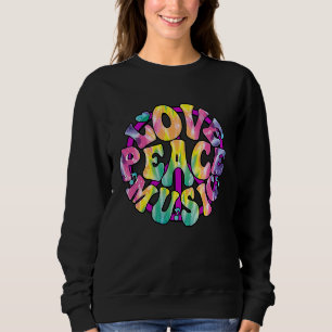 Sudadera Señal de Paz Tie Dye Boho Hippie Amor Paz Música
