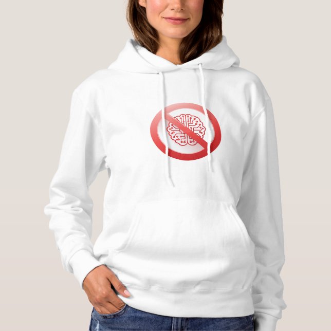 Sudadera Señal de prohibición de usar inteligencia artifici (Anverso)