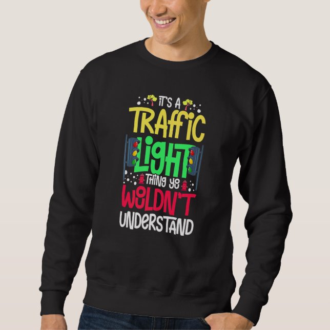 Sudadera Señal de Semáforo Verde Amarillo Rojo Parar Semáfo (Anverso)
