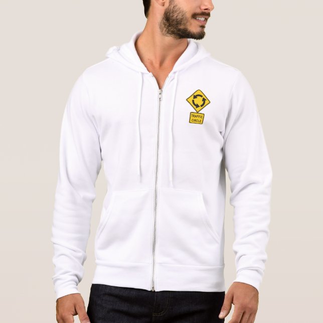 Sudadera Señal de tráfico circular amarilla de diamante (Anverso)