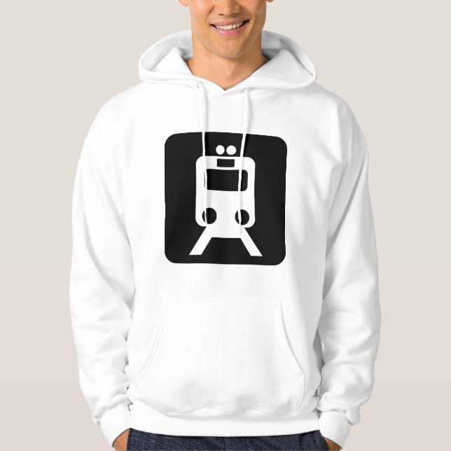 Sudadera Señal de tren - Negro (Anverso)