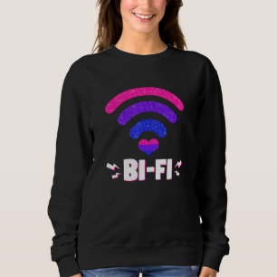Sudadera Señal de Wi-Fi bisexual masculina es fuerte LGBTQ
