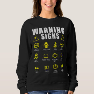 Sudadera Señales de advertencia de reparación de coches mec