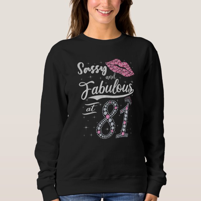 Sudadera Sencilla Y Fabulosa A La 81 81ª Mujer De Labios De (Anverso)