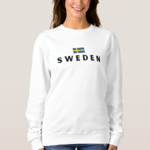 Sudadera Sencilla y moderna Suecia Bandera de Suecia Souven