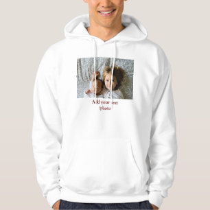 Sudadera sencillo mínimo AGREGAR TU FOTO NAVIDADES DE TEXTO