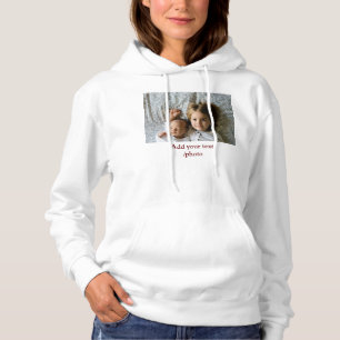 Sudadera sencillo mínimo AGREGAR TU FOTO NAVIDADES DE TEXTO