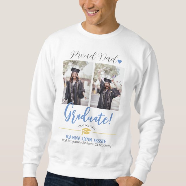 Sudadera Sencillo y elegante tapón de oro de graduación gra (Anverso)