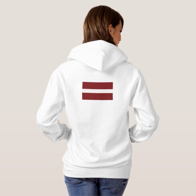 Sudadera Sencillo y moderno recuerdo de la bandera letona,  (Reverso completo)