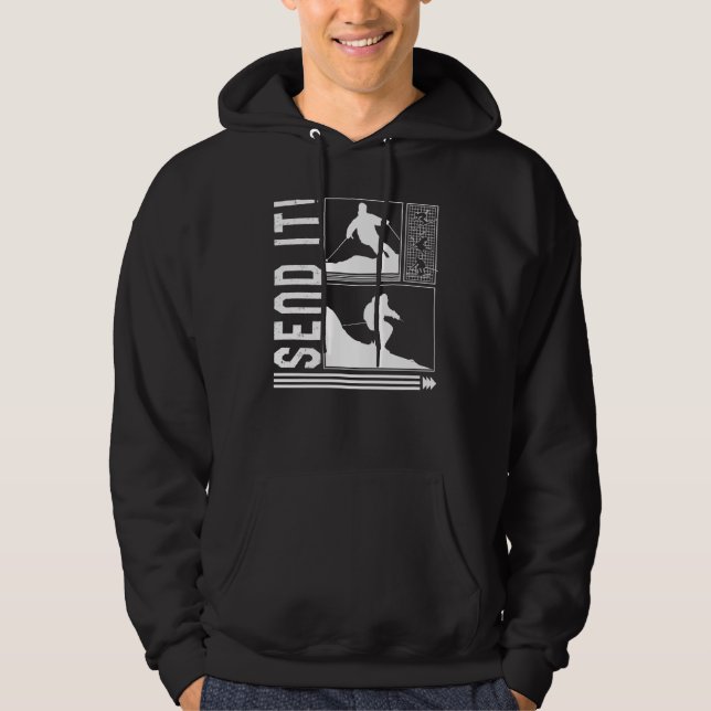 Sudadera Send Skiing Skier Winter Snowboard Snowboarder (Anverso)