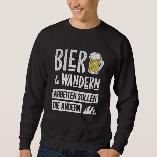 Sudadera Senderismo Beer Holidays Huts Snacks Mountaines (Anverso)