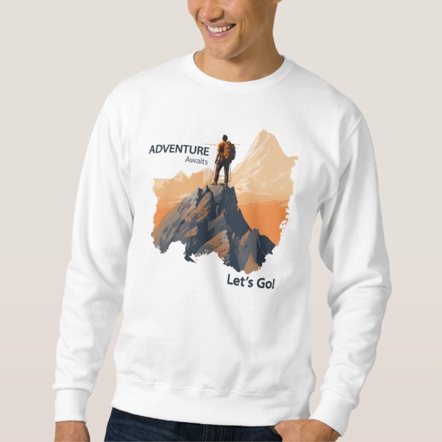 Sudadera Senderismo de aventura, aventura a la espera, vamo (Anverso)